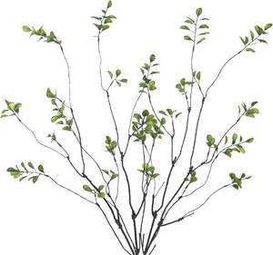 lot 20492 image: 4 Pcs Artificial Greenery Stems Plants 35.4 Faux Branches for Vase Filler Fake Ficus Twig Plants for Home Office Party Wedding Shop Decoration