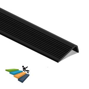 lot 20498 image: L-Shaped Vinyl Stair Nosing Rubber Stair Nosing Non-Slip Self-Adhesive Stair Edge Protector, Step Edge Trim Strips for Indoor & Outdoor   Guaranteed Quality