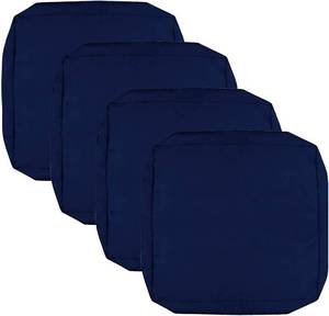 lot 20506 image: FLYMEI Patio Cushion Covers 22x20x4 Waterproof Outdoor Cushion Cover Replacement 4Packs (3 Matching, One Mismatch) Outdoor Seat Cushion Slipcover for Rattan Chair Sofa, Navy Blue