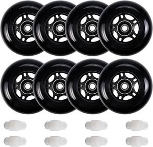 lot 20527 image: Inline Skate Wheels 64mm 70mm 72mm 76mm 80mm Roller Hockey Blade Replacement Wheels with ABEC 9 Bearing for Indoor Outdoor (8 Pack) (80 mm)