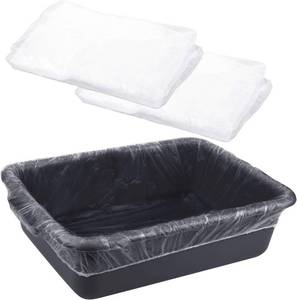 lot 20529 image: 20 Pieces Bin Bags Disposable Safety Protective Film TSA Security Bin Cover for Travelling Airport Safety, Transparent