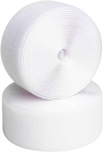 lot 20548 image: 2 Inch x 16.5 Feet, Sew on Hook and Loop Tape, Non-Adhesive Back Heavy Duty Nylon Strips Fabric Fastener, Hook and Loop Strips for Home, School, Office and DIY Project