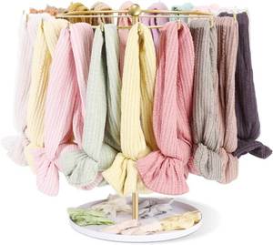 lot 20699 image: POVETIRE Baby Headband Holder Hair Bow Organizer for Girls,Metal Hair Ties Display Nylon Hairband Storage Head Wrap Stand Accessories Organizer for Newborn Infant Toddler