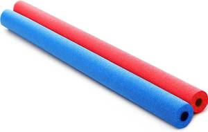 lot 20770 image: Hollowfly 2 Pcs Pool Noodles Floating 1.6 x 40 Inches Small Pool Noodles Foam Tube Hollow Floating Training Device Swimming Craft Projects Padding Bumper