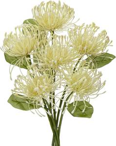 lot 20991 image: Briful 6PCS Artificial Chrysanthemum Spring Flowers 4 Fake Pincushion Flower Large Spider Mums Flowers for Home Vase D cor Centerpiece Wedding Bouquet (Green White)