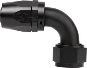 lot 21007 image: 16AN 90 Degree Elbow Hose End Fitting Swivel Aluminum Black