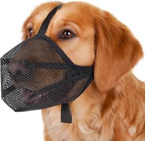 lot 21018 image: Mayerzon Dog Muzzle, Soft Mesh Muzzle for Small Medium Large Dogs Anti Bite Scavenging, Breathable Adjustable Mouth Guard for German Shepherd Labrador Golden Retriever in Grooming Walking Vet Visits Size Medium