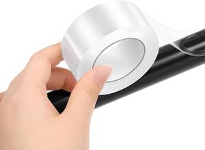 lot 21021 image: Curtain Glide Tape Curtain Rod Tape Glide Clear Shower Rod Cover Quiet Drapery Ring Tapes for Smooth Sliding Noise Reduction, 1IN16FT