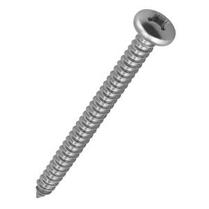 lot 21029 image: #10 x 2 (50 Pack) Stainless Steel Phillips Pan Head Wood Screws, Stainless Steel 304 (18-8), Pan Head Sheet Metal Screws Self Tapping for Wood