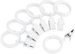 lot 21034 image: Iron Metal Curtain Clip Rings 1 Inch Interior Diameter (White, 20)