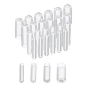 lot 21040 image: uxcell 100pcs Round Rubber End Caps 332 18 532 14 Clear Vinyl Cover Screw Thread Protectors Assortment Kit