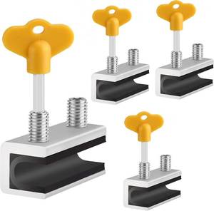 lot 21043 image: Window Locks, 4 Sets Sliding Security Window Lock with Key for Vertical & Horizontal Sliding Windows & Sliding Doors, Adjustable Window Locks Security Window Stoppers for Patio Bedroom Home and Office