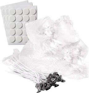 lot 21062 image: 2.2 Lb Gel Wax for Candle Making Set, DIY Clear Gel Candle Wax, Handmade Jelly Candle Making Kit with 50pcs Wicks and 60pcs Wick Stickers