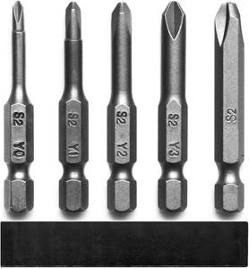 lot 21069 image: Triwing Screwdriver Bits Set 5 Sizes Y0 Y1 Y2 Y3 Y4, SKZIRI 5in1 3 Point Y-Shaped Y Tip Screwdriver Bit Triwing Bits Set Magnetic Point