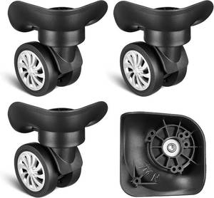 lot 21073 image: Abaodam Luggage Wheels Replacement Kit, 4 Pack Universal Swivel Wheels for Suitcase Repair, Smooth Rolling Caster Replacement Parts for Travel Luggage