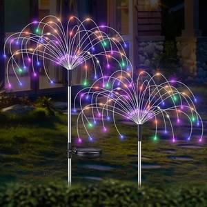 lot 21081 image: ITICdecor Solar Garden Lights Solar Firework Lights Upgraded 2Pack 120 LED Landscape Starburst Stake Fairy Light Outdoor Waterproof with 8 Modes for Garden Yard Flowerbed Pathway Decor