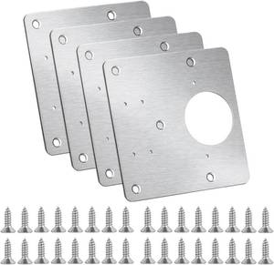 lot 21087 image: Cabinet Hinges Repair Plate,Stainless Steel Hinge Repair Brackets Kit,Kitchen Cupboard Door Hinge Repair Plate Kit Includes Fixing Screws,Protect Wooden Kitchen Cabinet Door,Furniture(4 PCS)