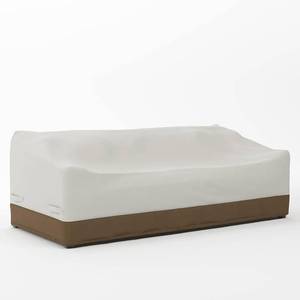 lot 20576 image: Amazon Basics 3-Seater Outdoor Patio Furniture Couch Sofa Cover, Waterproof, Anti-UV, Wind Resistant Furniture Protector, BeigeTan