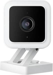lot 20582 image: WYZE Cam v3, 1080P HD WiFi Wired IndoorOutdoor Home Security Camera, PetBaby Monitor, Color Night Vision, 2-Way Audio, MicroSD Card Slot, Compatible with Alexa & Google - White