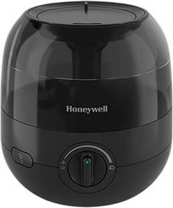 lot 20585 image: Honeywell Small Compact Ultrasonic Mini Cool Mist Humidifier with Adjustable Mist Control and Essential Oil Tray for Indoor Humidity, Black