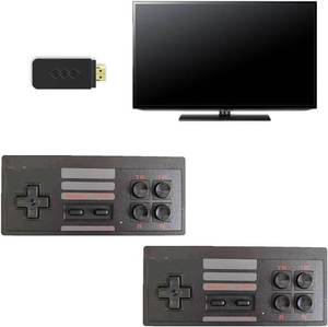 lot 20594 image: Extreme Mini Game Box with 2 Wireless Controllers, Retro Video Game System for TV, Nostalgia Gift for Family Game Night, Ideal Gift for Teens and Adults