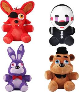 lot 20942 image: 4PCS Horror Animal Plush Toys Set, 11 Inch Creepy Cartoon Stuffed Animals, Soft Plush Doll Figures for Fans, Collectible Display Toys, Gift Idea