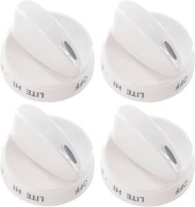 lot 20952 image: 316442512 Stove Knob White Gas Oven Range Control Assembly Compatible with Frigidaire, Kenmore, Sears Burner (4PACK)