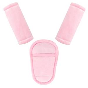 lot 20960 image: Car Seat Straps Pads for Baby Girls 3 Pieces,Super Soft Car Seat Strap Covers Kids,Man Fai Sky Infant Carseat Shoulder Pading, Hip Support for All Car Seats, Pushchair, Stroller(Pink)