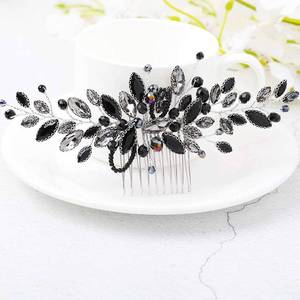lot 20979 image: Yean Decorative Black Hair Comb Baroque Rhinestones Hair Accessories Headpiece for Women