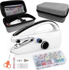 lot 20984 image: HANDHELD SEWER ONLY Sewing KitSewing Bliss in one Box.Handheld Sewing Machine,Beginners Sewing kit with Storage,Two Power Supply Modes,Portable mini Sewing Machine,Handheld for Beginners.White