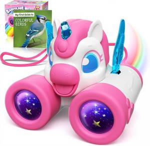 lot 21107 image: Unicorn Toys for Girls Age 3-12,Cute Heart & Wings Design Kids Binoculars with Bird Watching Manual,Toddler Toys,Kids Stocking Stuffers,3 4 5 6 7 8 9 10 11 12 Year Old Girl Christmas Birthday Gifts