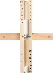 lot 21109 image: Sauna Sand Timer, Rotating Wooden 20 Minute Sauna Hourglass with White Sand, Resistant Sand Clock Timer, Reloj De Arena for Sauna SPA Room (White)