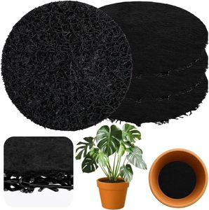 lot 21128 image: 4 Pack Pot Mesh Drainage Discs, 12 Inch Thickened Drainage Hole Insert Pads, Reusable Plant Pot Bottom Mesh Mats for Indoor Outdoor Gardening to Prevent Soil Loss and Keep Root Healthy