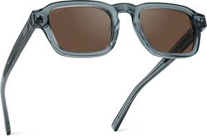 lot 21132 image: WearMe Pro - Mens Polarized Sunglasses Narrow Geometric Frame, Rectangular Lenses, Round Rivets, Injected Metal Core