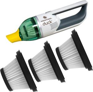 lot 21164 image: Horsepower Duck Replacement filters for Handheld Portable Vacuum, AS SEEN ON TV, Helps Remove Dust, and Allergens, and helps Keep your Duck Working its Best (Vacuum Not Included)