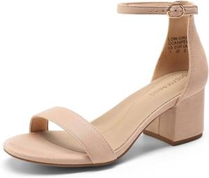 lot 21309 image: DREAM PAIRS Womens Low-Chunk Low Heel Pump Sandal, Size 9.5