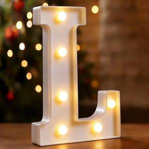 lot 20409 image: Small Led Marquee Letters, Light Up Letters, 8.58 Inch Led Letter Lights, Battery Powered Lighted Sign for Table, Party, Birthday, Christmas Decor (Letter L)