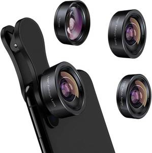 lot 20423 image: KEYWING Phone Camera Lens 3 in 1 Phone Lens Kit, 198 Fisheye Lens  120 Super Wide-Angle Lens  20x Macro Lens for iPhone 6 7 8 X Pro Samsung Android Smartphone- Black