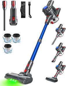 lot 20434 image: Cordless Vacuum Cleaner, 450W 40KPA Vacuum Cleaners for Home, 45Mins Lightweight Stick Vac with Anti-Tangle Brush, LED Display, Rechargeable Battery for Home, Carpets, Pet Hair, Hardwood Floors - Retail $79.99