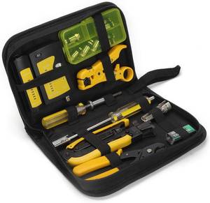 lot 20776 image: F Compression Tool Coax Cable Crimper Kit, Adjustable RG6 RG59 RG11 75-5 75-7 Coaxial Cable Stripper with F Compression Connectors Pack of 10