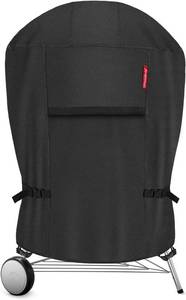 lot 20782 image: Porch Shield Outdoor Charcoal Kamado Joe Grill Cover Waterproof 600D Rond Smoker Cover Fits 22-24 inch Big Green Egg Char-Griller Char-Broil and Most Kettle Grill 36 Dia x 45 H, Black