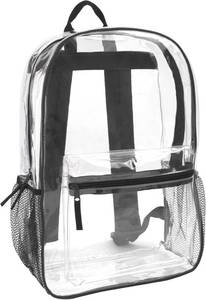 lot 20783 image: Trail maker Clear Backpack Heavy Duty with Padded Straps, Side Pockets for Kids, Boys, Girls, School, Stadium Approved Events