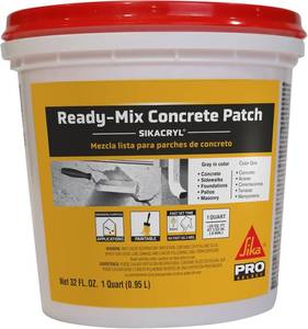 lot 20787 image: Sika - Sikacryl - Gray - Ready-Mix Concrete Patch - for Repairing spalls and Cracks in Concrete and Masonry - Textured - 1 qt (Pack of 1)