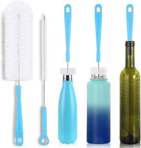 lot 20799 image: 16 Bottle Brush Cleaner for Water Bottle - Long Handle Bottle Brush for Cleaning Narrow Neck Sport Bottles,Beer Bottle and Jugs, Set of 2