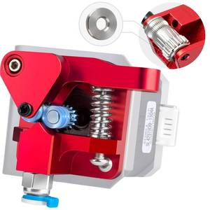 lot 20800 image: Redrex Dual Gear Ender 3 Extruder with Two Washers Metal Drive Feeder Upgrade Kit Compatible with Creality Ender 3 V2 Pro,Ender 3 Neo Series,CR10 3D Printer TPU Filament Supported(Motor Shaft20mm)