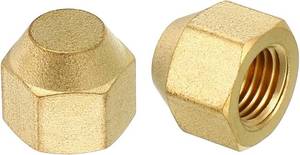 lot 20802 image: PATIKIL 14 Brass Flare Cap, 716-20UNF Female Thread 2Pcs SAE Flare Fitting 45 Degree Hex Pipe Fittings for Air Conditioner Refrigeration