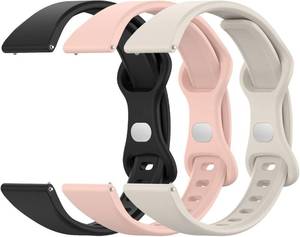lot 20804 image: 3 Pack Slim Silicone Watch Bands, 18mm 19mm 20mm 22mm Quick Release Band Soft Sport Strap Replacement Wristbands for Women Men