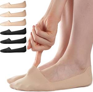 lot 20807 image: Sofier No Show Socks Womens, Non Slip Low Cut 6 Pairs Thin Silky Dress Footies Liner Invisible Socks Flats Loafers Sneakers