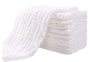 lot 20815 image: Yoofoss Muslin Burp Cloths for Baby 10 Pack 100% Organic Cotton Baby Washcloths for Boys Girls Large 20X10 Super Soft and Absorbent White