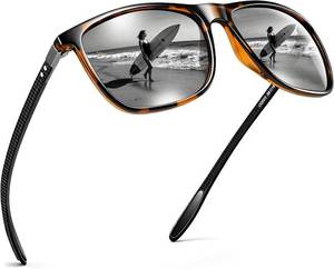 lot 20818 image: URUMQI Polarized Sunglasses for Men Women, Lightweight Square Sun Glasses UV400 Protection